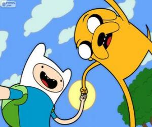 yapboz Finn ve Jake, Adventure Time iki büyük arkadaşlar